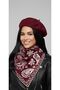 Triangle Ethnic Pattern Double-Sided Shawl and Beanie Set Domestic Production - 6