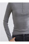 Artı-Store Women's Long-Sleeved Bodysuit with Cycling Collar, Made of Ribbed Knit Fabrics - 5