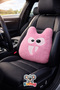 Embroidered Soft Lumbar Support Plush Pillow – for Car, Gaming, Office and Home - Lumbar Pillow - with Color Options