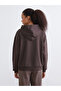 Brown Oversize Women's Thick Hoodie - 4