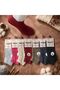Women's Special Stitched Cotton Booties Socks - Seasonal - 3 Pairs - Mixed Colors