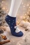 Women's Towel Winter Soft Textured Cotton Bootie Socks - 4 Pairs - Mixed Color/Pattern - 6