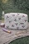 Lilac Cherry Patterned Makeup Bag and Organizer
