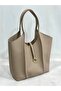 Plain Skin Leather Women's Shoulder Bag - 2