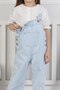 Girl's Light Blue Denim Overalls – Comfortable Fit, with Straps and Pockets, Casual Jean Jumpsuit - 3