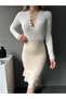 Women's ruffled hem bodysuit with snap crotch and tie-neck blouse two-piece set - 2