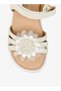 Girls Floral Embellished Hook & Loop Sandals - 3