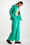 Melantha women's linen green trousers - 4