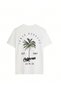 Unisex Casual Short Sleeve Santa Barbara Printed Teenager Oversized Tshirt - 4