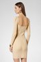 Women Ribbed Bodycon Dress, Beige - 4