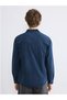 Artı-Store Men's Long-Sleeved Jean Shirt, Made of Cotton Denim Fabric. Önd - 6