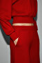 Enavie Women's Oversized Red Sweatpants with Elastic Waist and Double Pockets - 5