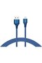 كابل USB-A-Lightning للشحن والمزامنة، معتمد من MFI، مصنوع من النايلون بطول 1.5 متر، لون أزرق داكن، USB 2.0