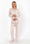 Effortt Coffee Pajama Set with Dressing Gown for Maternity - 5