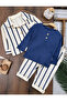 Striped Safari Front Button Jacket and Bodysuit 3-Piece Baby Boy Set - 2