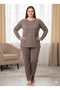 Two-Thread Plus Size Smoked Tracksuit Set - 3