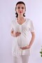 Effortt Ecru Maternity Maternity Pajama Set - 2