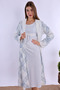 Cotton Fabric Maternity and Postpartum Set with Breastfeeding Features, 4 Pieces Effortt - Blue - 5