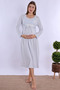 Cotton Fabric Maternity and Postpartum Set with Breastfeeding Features, 4 Pieces Effortt - Blue - 3