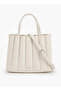 Pleated Tote Bag with Pouch