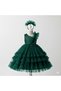 Girl's Emerald Green Bow Dress,Girl's Graduation Dress,Evening Dress