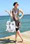 ملابس سباحة نصفية من Zero Sleeve Leopard باللون الأسود - 2