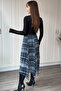 Asymmetrical Lined Chiffon Midi Skirt - 8