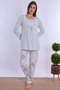Cotton Fabric Maternity and Postpartum Set with Breastfeeding Features, 4 Pieces Effortt - Blue - 4
