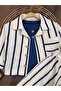 Striped Safari Front Button Jacket and Bodysuit 3-Piece Baby Boy Set - 5
