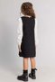Girl's Cotton Black Bow Detailed Dress - 2