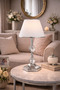 H Series Hexagonal Leg Table Lamp Shade Metal Leg Fabric Head Decorative Lighting - 2