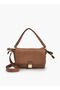 Solid Crossbody Bag with Detachable Strap