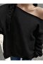 Women's Plain Oversized Boat Neck Sweatshirt - 3