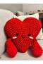 Modern Heart Pillow - Knitted Pillow - Romantic Decorative - Valentine's Day Gift - Love Pillow - 3