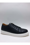 Genuine Leather Large Size (45-46..) Lace-Up Black Casual Model Men's Shoes - 2