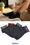 Black Stone Furry Women's Booties Socks 4 Pairs - 3