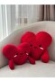 Knitted Heart Pillow - Puffy Pillow - Valentine's Day Heart Gift Pillow - Love Pillow (2 Pieces)