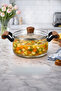 3500 ml Heat-Resistant Glass Pot with Acacia Handle – Transparent, with Lid, Stylish Presentation - 2