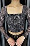 Noa Noa Tulle Square Neck Blouse - Black Black - 3