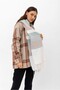 Soft Textured Mixed Striped Mint - Brown Thick Shoulder Shawl Scarf - 3