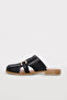 Genuine Leather Women's Short Heeled Slippers 283Za823 - 3