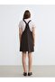 Square Neck Strap Jean Salopet Dress - 4