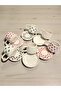 Decorative Black and Red Heart and Daisy Embroidered, Embossed Detail Tea-Coffee Cup 6 item(s)