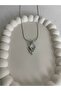 Women's Silver Color Star Figured Stone Thin Chain Necklace – Elegant and Stylish - 2