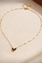 Elegant Black Heart Detailed Gold Color Women's Necklace – Stylish, Romantic, and Meaningful Gift - 2