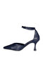 Solly Ankle Strap Navy Blue Women's Heeled Shoes - 3