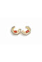 Gold Zircon Stone Orange Earrings-Modern Premium Series - 3