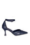 Solly Ankle Strap Navy Blue Women's Heeled Shoes