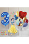 Snow White Concept 3 Year Old Foil Balloon Set 9 Piece Set
