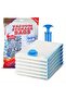 5 Pack Vacuum Storage Bags Space Saver with Pump for Clothes Comforters 3 Size Set